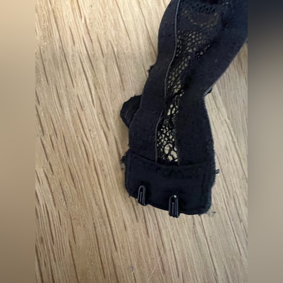 Victorias Secret Very Sexy Black Lace Rhinestone Bra Padded Push Up Vintage 34C - Picture 9 of 10